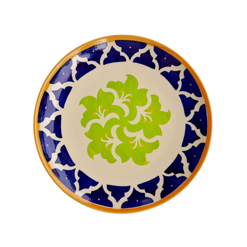 Wall Decor - Peacock colours Hibiscus  Wall Plate - Wedding Gift - House Warming Gift - Birthday Gift -Home Decor Buy Online India - Free Shipping
